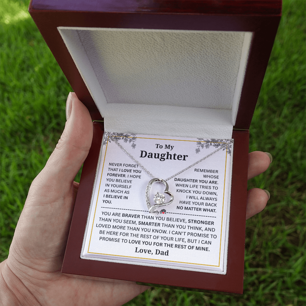 To My Daughter Forever Love Necklace - from DAD