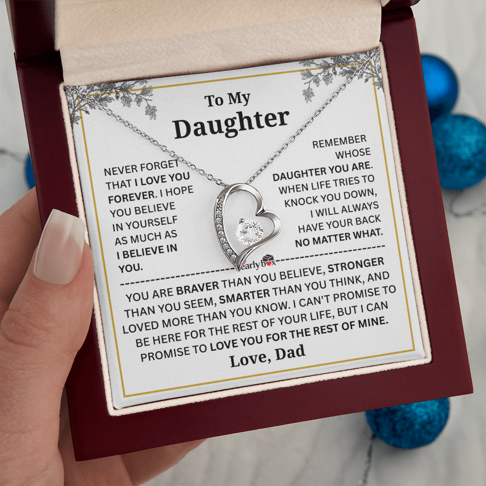 To My Daughter Forever Love Necklace - from DAD