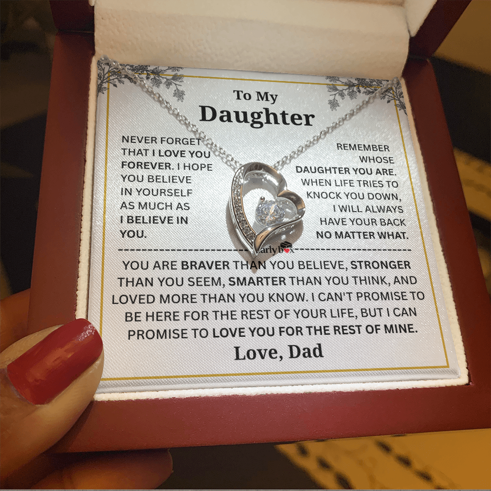 To My Daughter Forever Love Necklace - from DAD