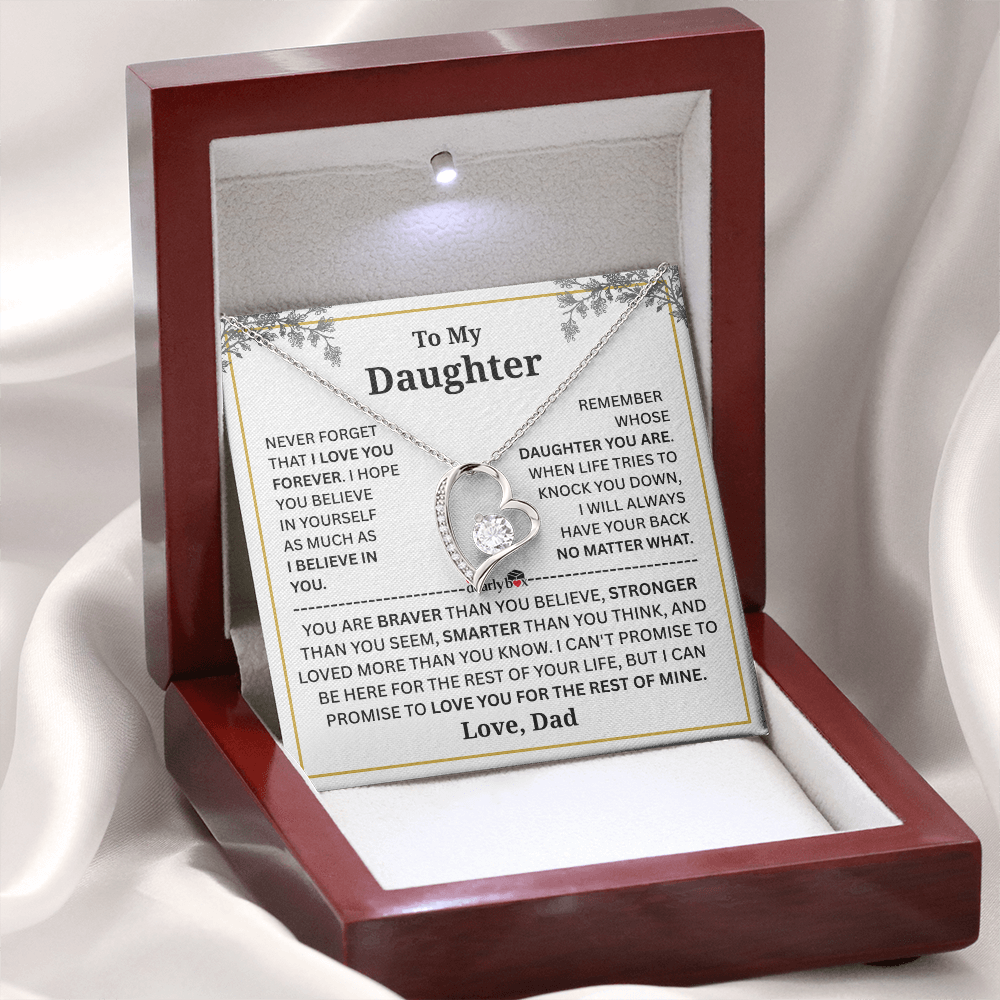 To My Daughter Forever Love Necklace - from DAD