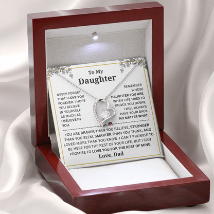 To My Daughter Forever Love Necklace - from DAD