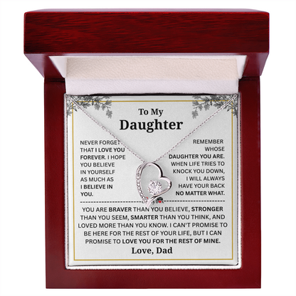 To My Daughter Forever Love Necklace - from DAD
