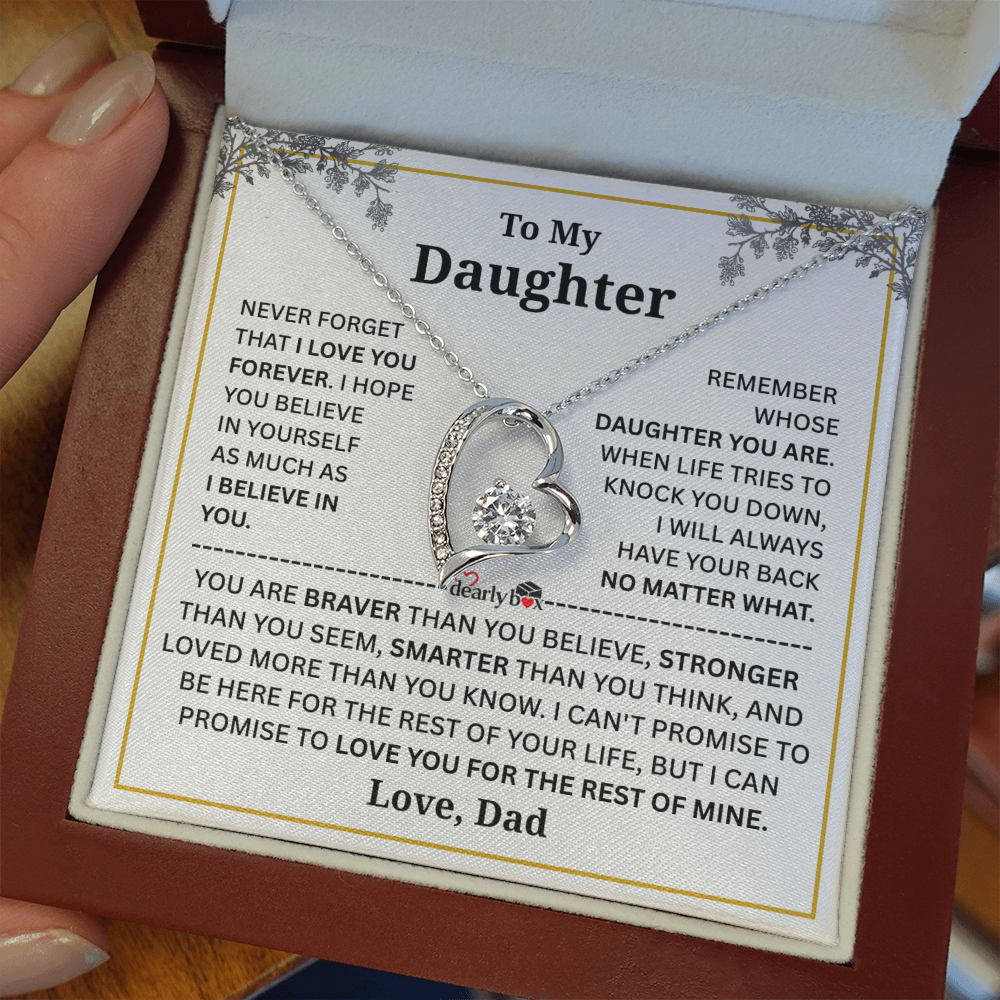 To My Daughter Forever Love Necklace - from DAD