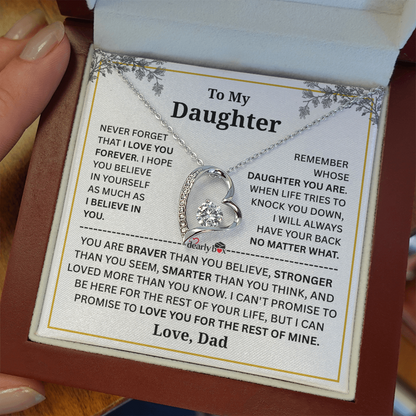 To My Daughter Forever Love Necklace - from DAD