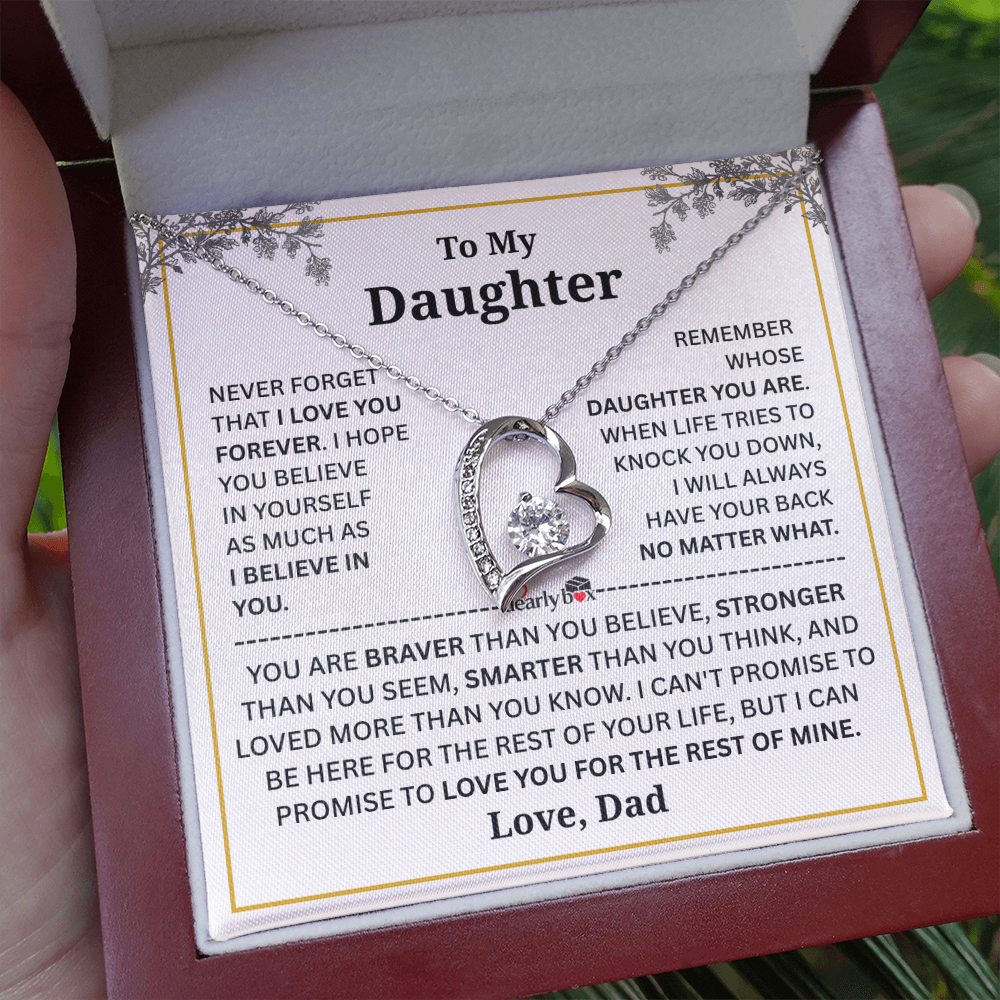 To My Daughter Forever Love Necklace - from DAD