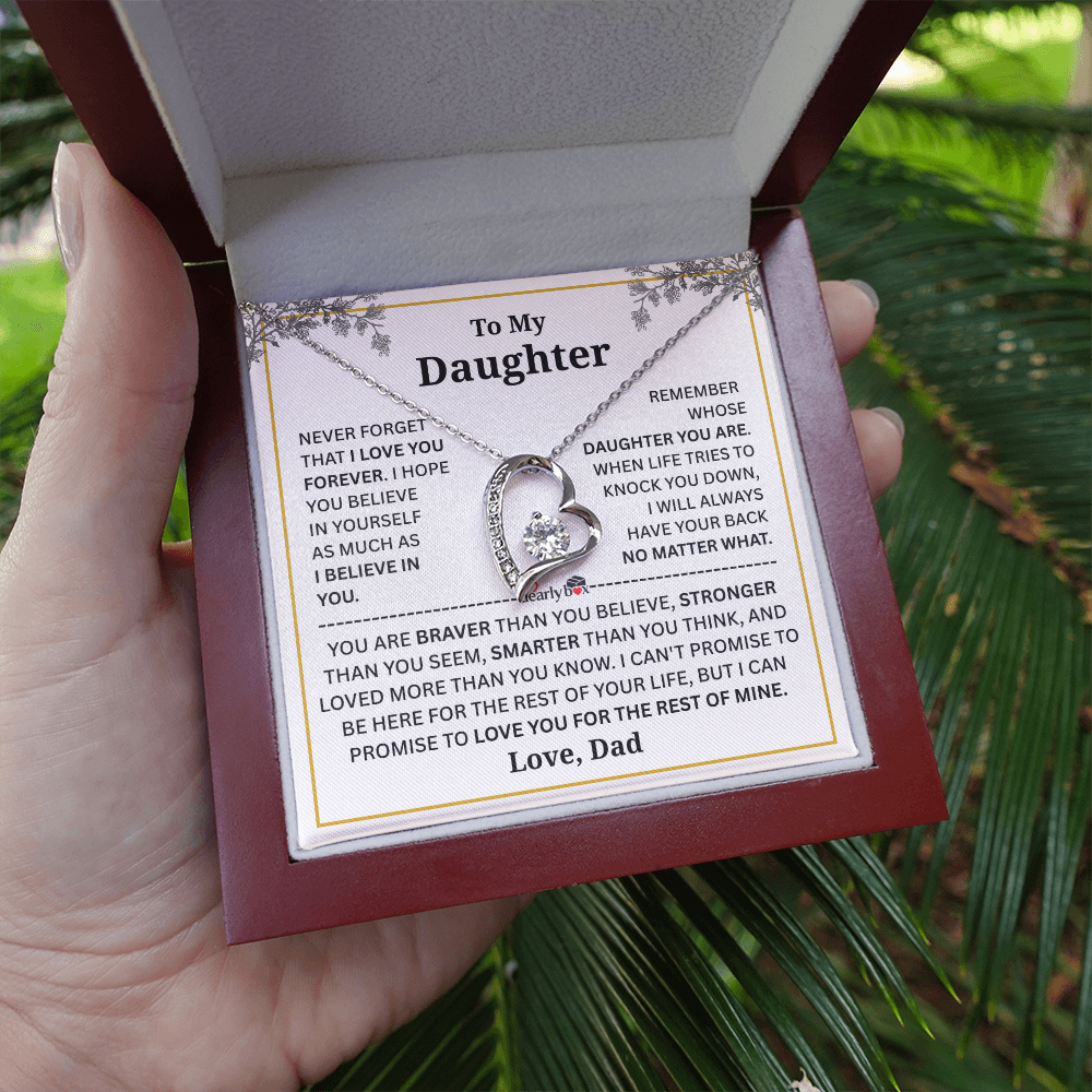 To My Daughter Forever Love Necklace - from DAD