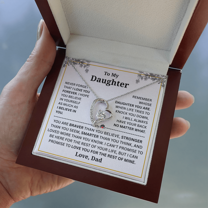 To My Daughter Forever Love Necklace - from DAD