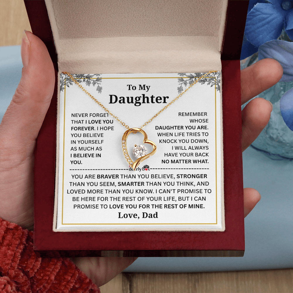 To My Daughter Forever Love Necklace - from DAD