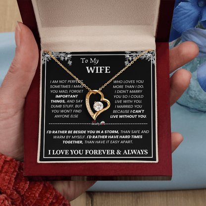 To My Wife - Love You Forever & Always Necklace