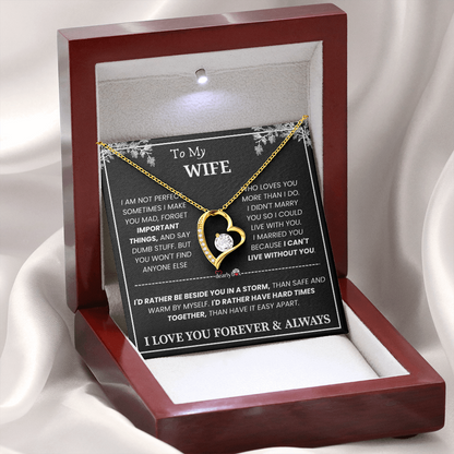 To My Wife - Love You Forever & Always Necklace