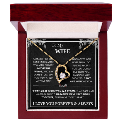 To My Wife - Love You Forever & Always Necklace