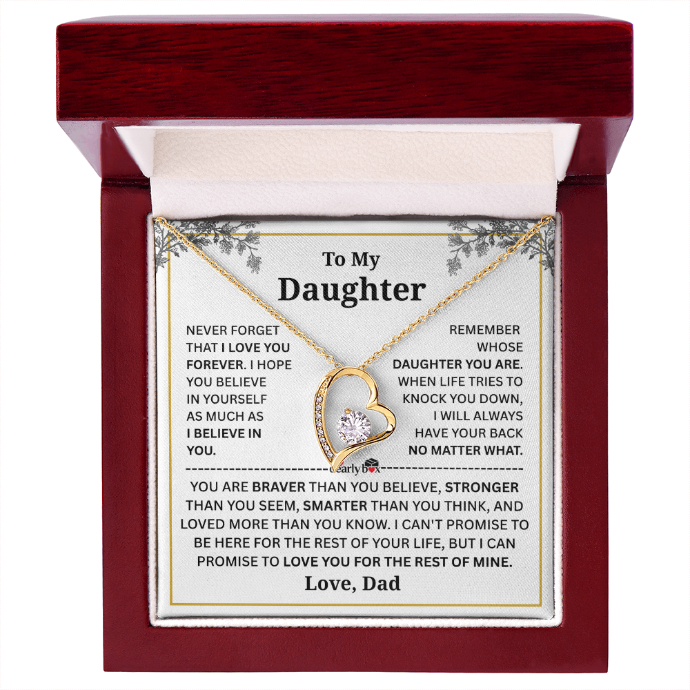 To My Daughter Forever Love Necklace - from DAD