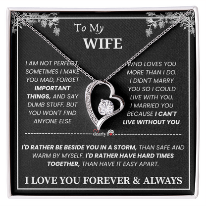 To My Wife - Love You Forever & Always Necklace