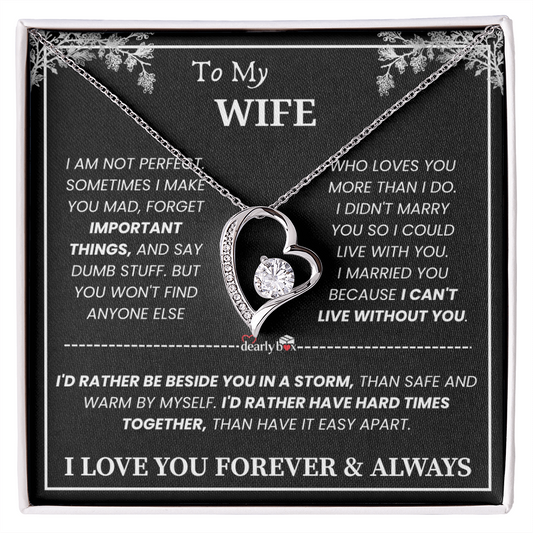 To My Wife - Love You Forever & Always Necklace