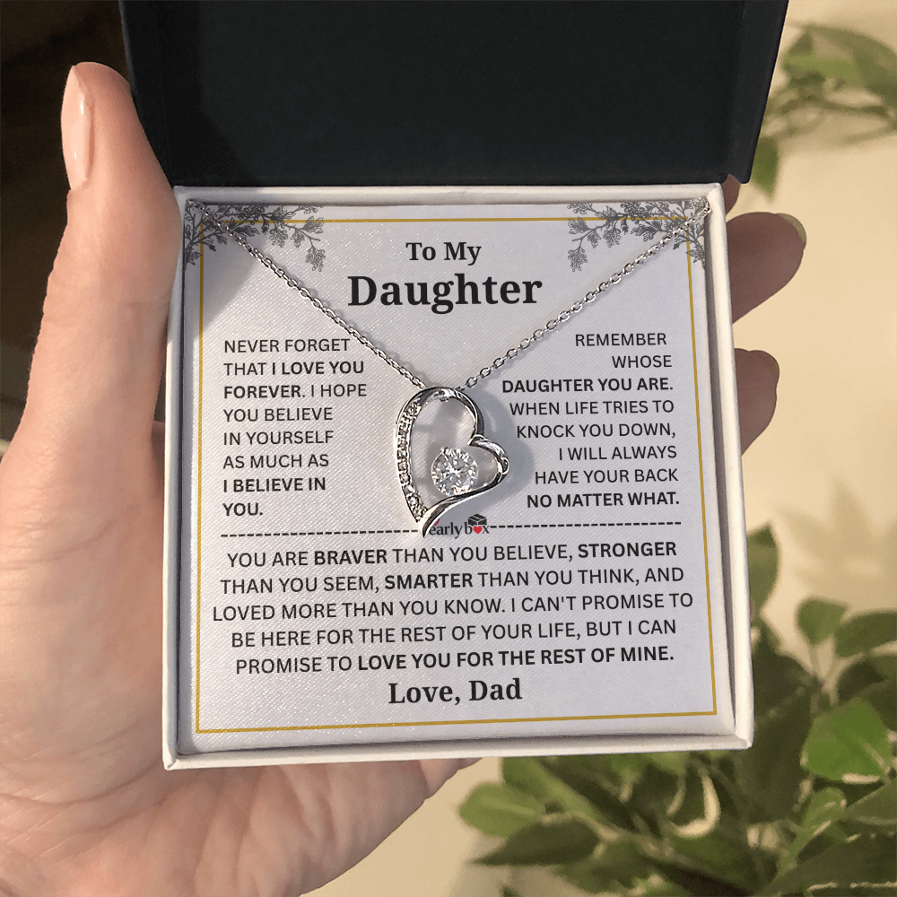 To My Daughter Forever Love Necklace - from DAD