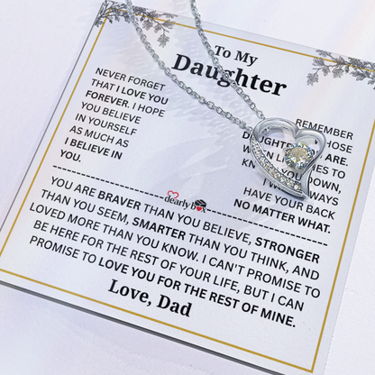To My Daughter Forever Love Necklace - from DAD