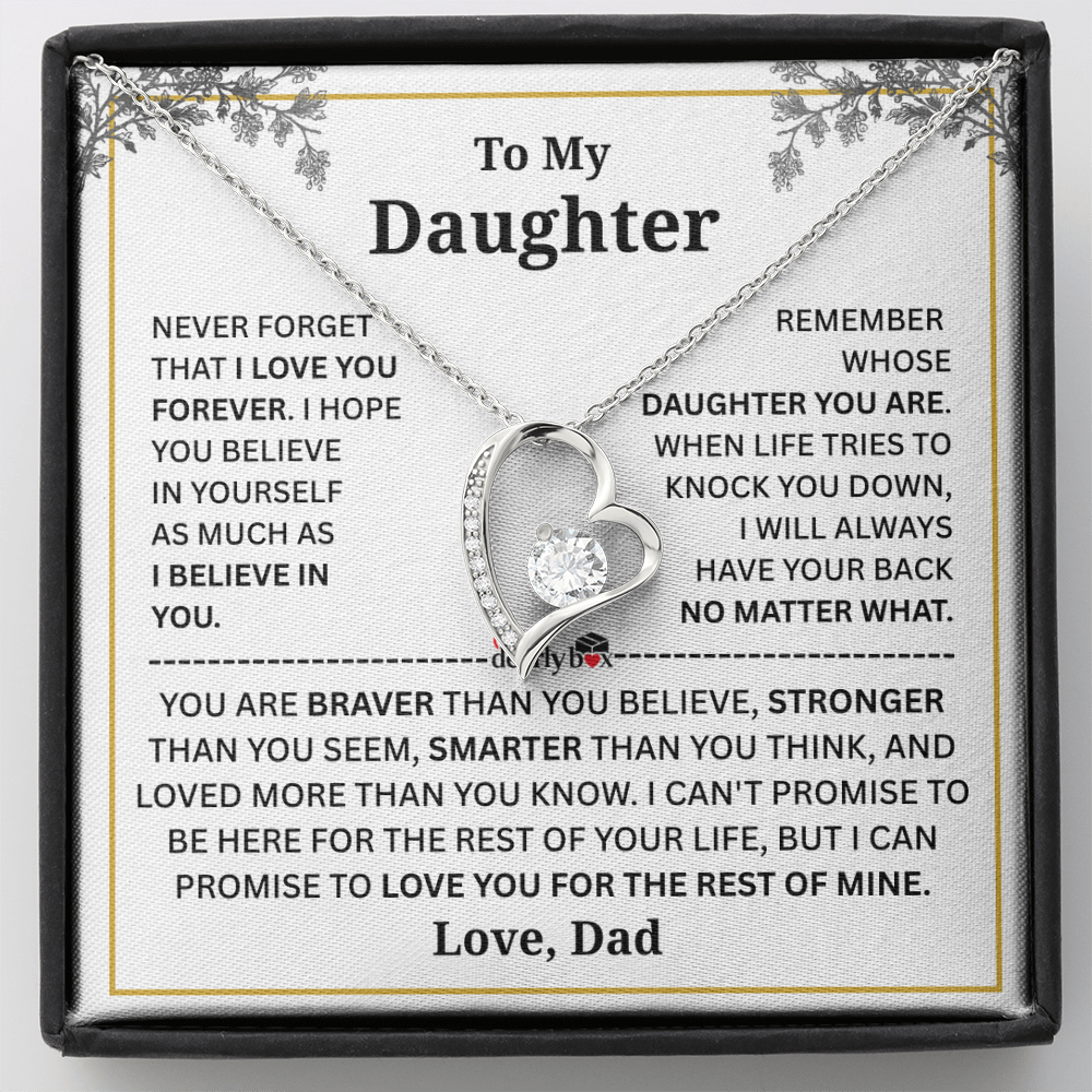 To My Daughter Forever Love Necklace - from DAD
