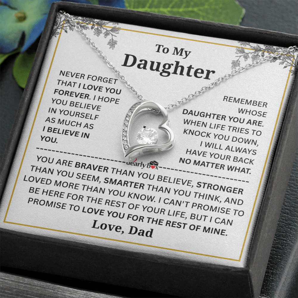 To My Daughter Forever Love Necklace - from DAD