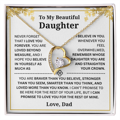 To My Daughter – Love You Forever Necklace