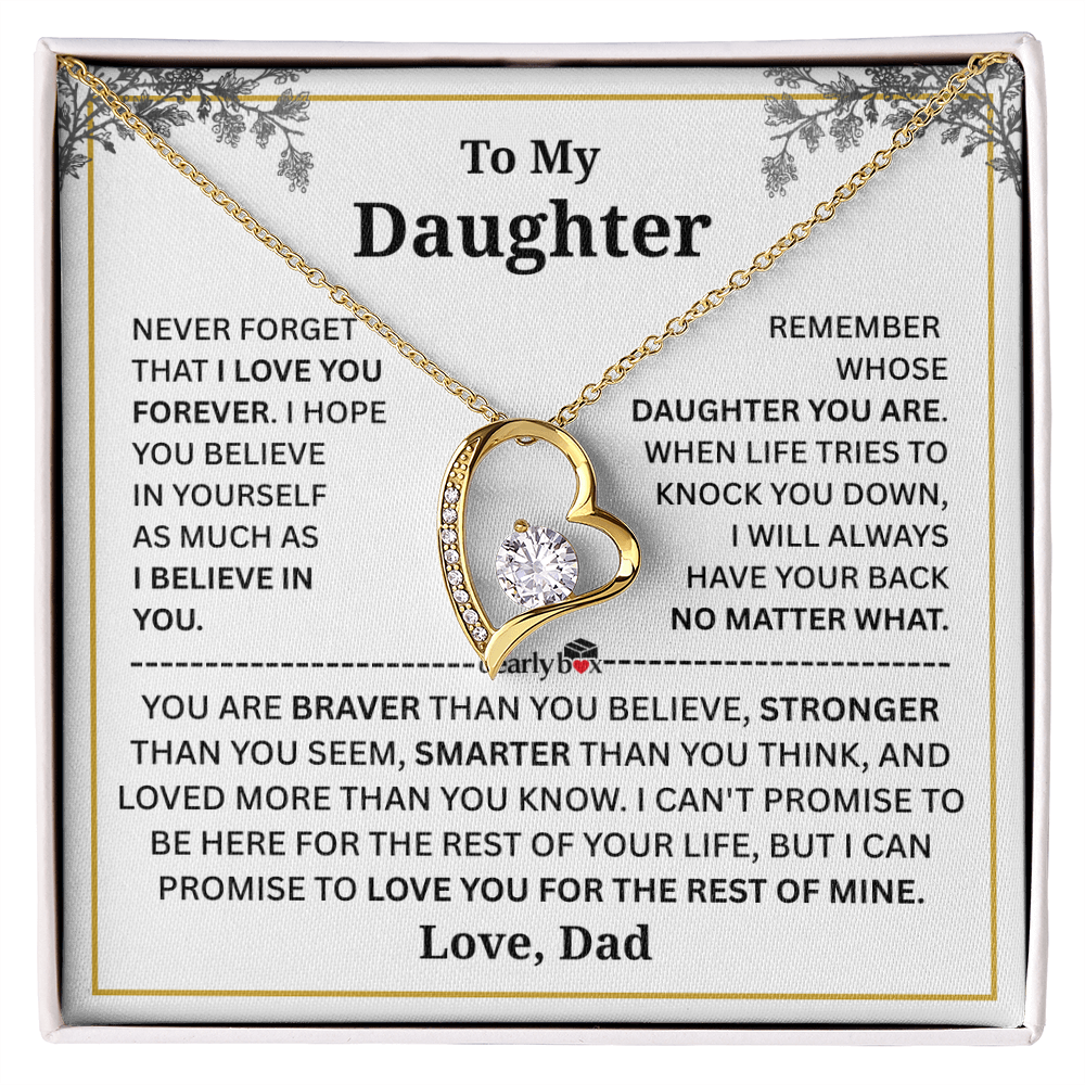 To My Daughter Forever Love Necklace - from DAD