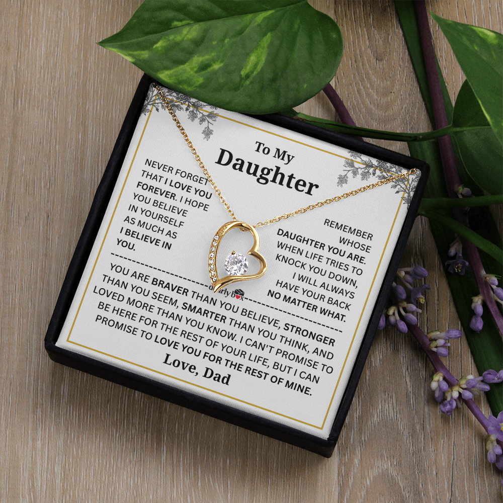 To My Daughter Forever Love Necklace - from DAD