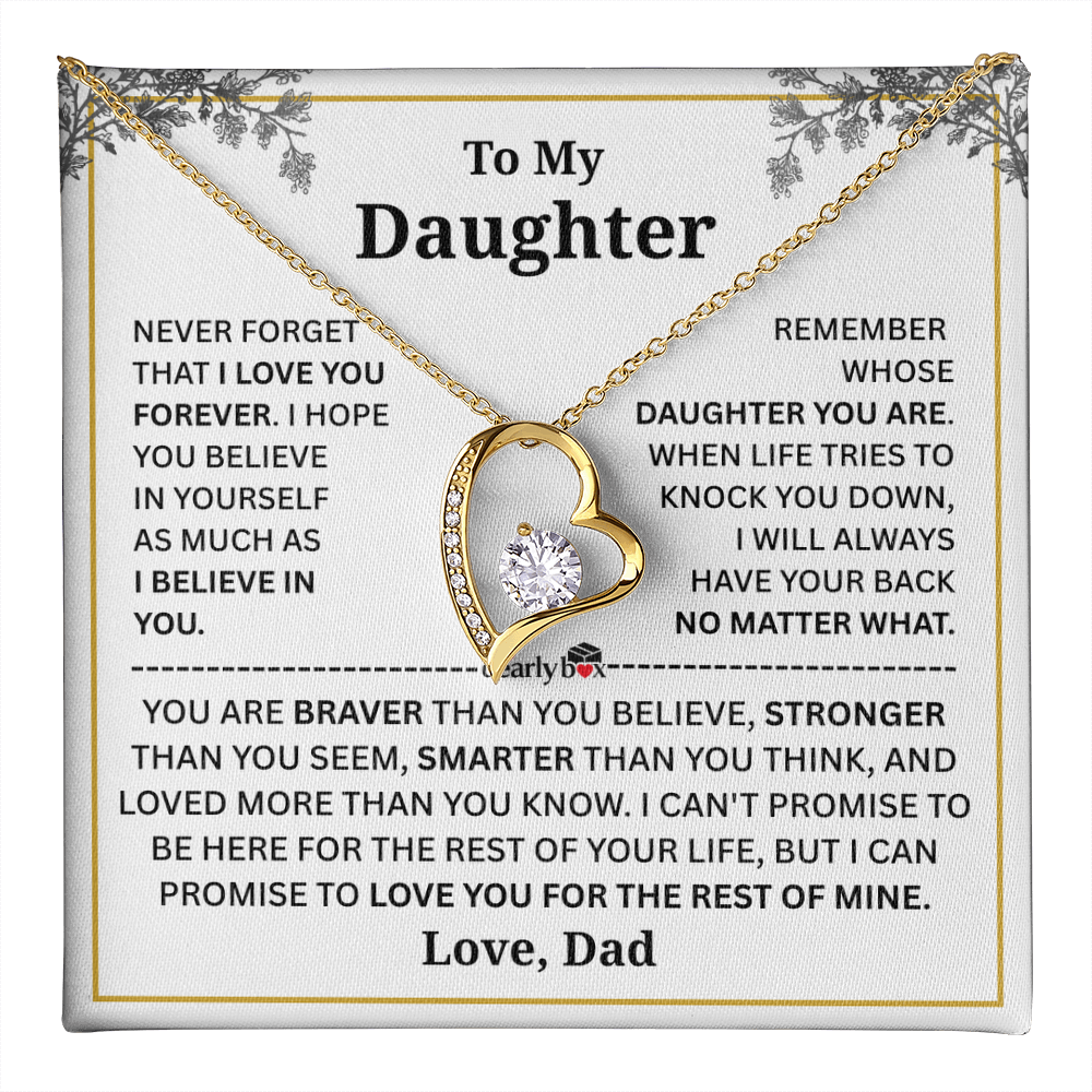 To My Daughter Forever Love Necklace - from DAD