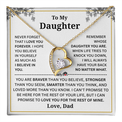 To My Daughter Forever Love Necklace - from DAD