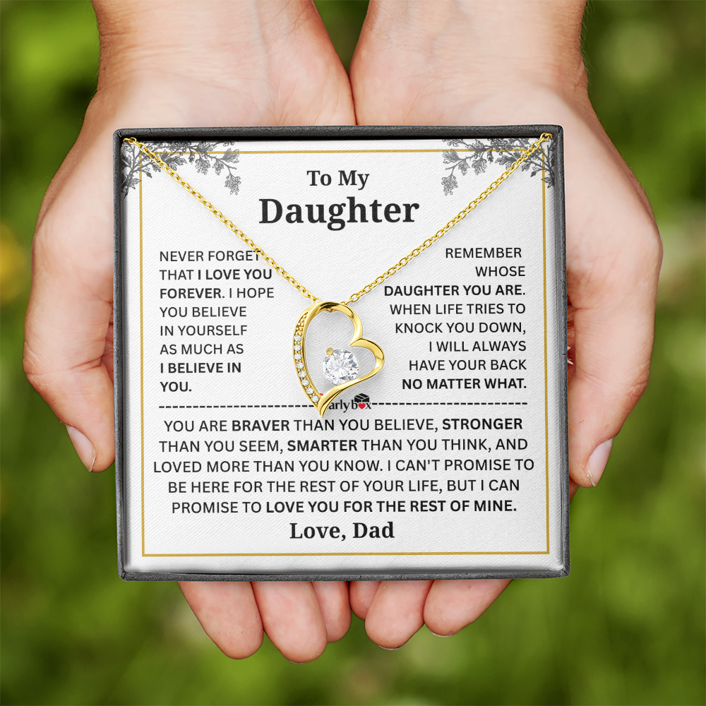 To My Daughter Forever Love Necklace - from DAD