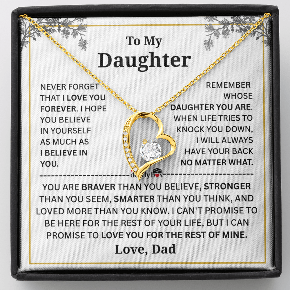 To My Daughter Forever Love Necklace - from DAD