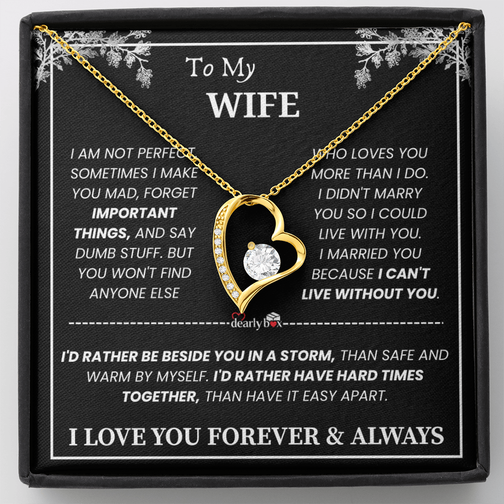 To My Wife - Love You Forever & Always Necklace