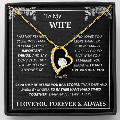 To My Wife - Love You Forever & Always Necklace