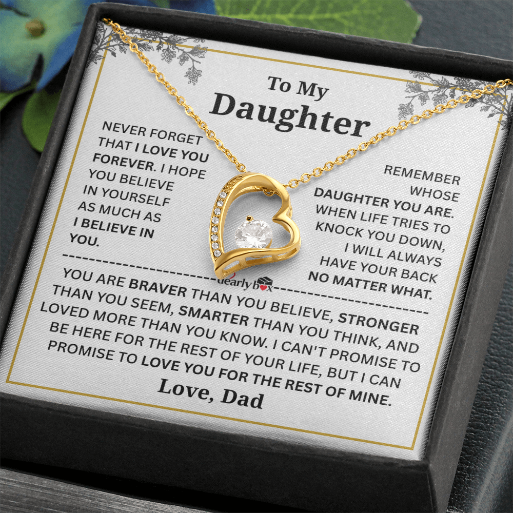 To My Daughter Forever Love Necklace - from DAD